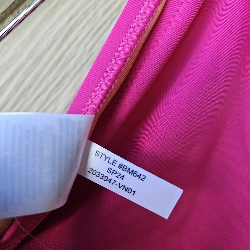 NWT J. Crew hot pink Hallie high waisted bikini bottom medium